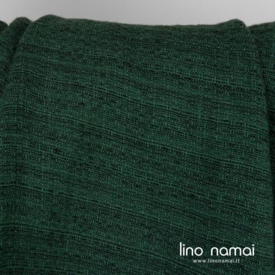 Lininis audinys žaliai juodas skalbtas minkštas švelnus