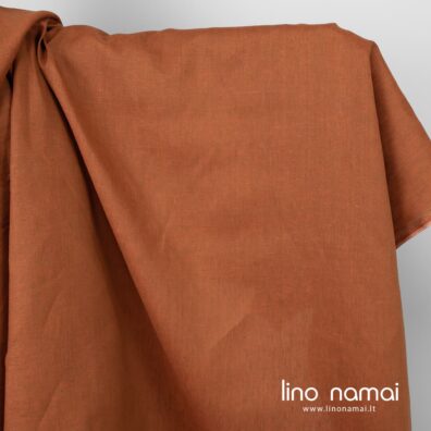 Lininis audinys oranžinis platus