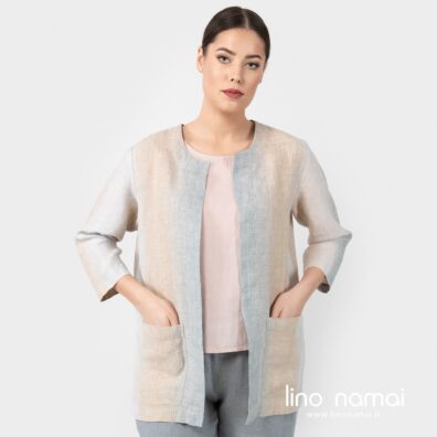 Lininis dryžuotas švarkelis