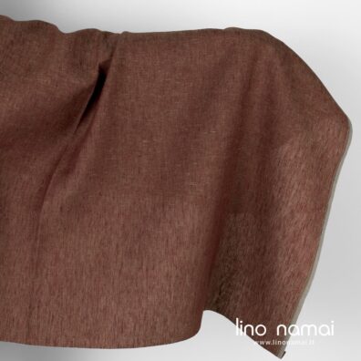 Lininis audinys žalsvai violetinis