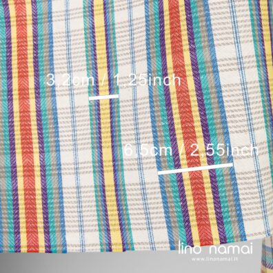 Lino - medvilnės audinys dryžuotas