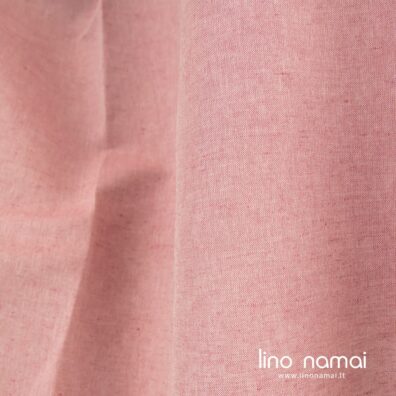 Audinys iš rausvų lino ir baltų medvilnės verpalų