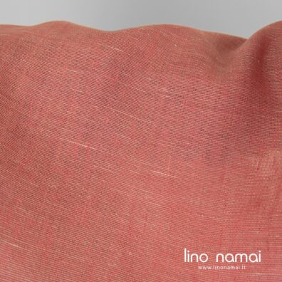 Lininis audinys pilkšvai rausvas melanžinis drabužiams, namų tekstilei siūti