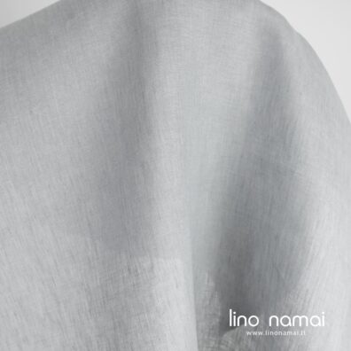 Lininis audinys pilkas melanžinis drabužiams, namų tekstilei siūti