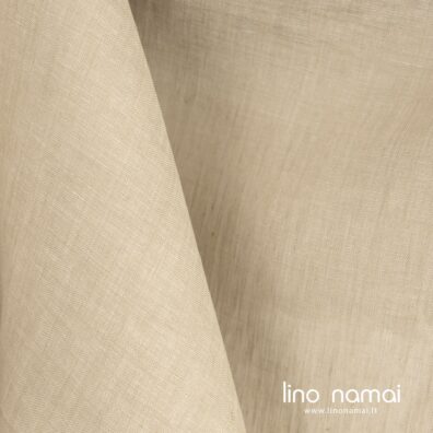 Lininis audinys pilkšvai rusvas melanžinis drabužiams, namų tekstilei siūti