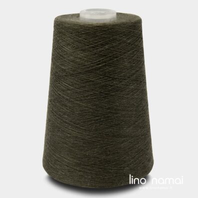Lininiai verpalai tamsios rudai žalios spalvos 4(12)