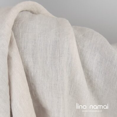 Lininis audinys rusvas skalbtas minkštas švelnus