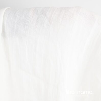 Lininis audinys raštuotas baltas skalbtas minkštas švelnus