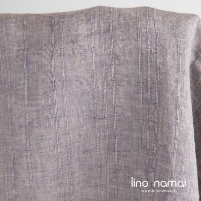 Lininis audinys rusvai violetinis skalbtas tinka lengviems drabužiams ir namų tekstilei siūti