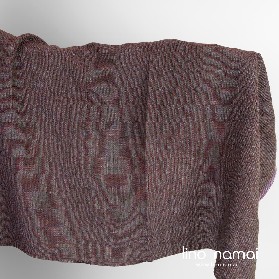 Lininis audinys margas „vaflinis“ skalbtas
