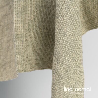 Lino audinys „vaflinis“ gelsvai pilkas