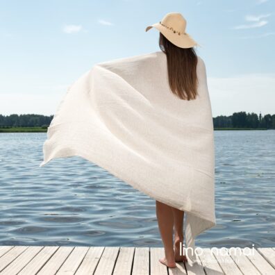 POSITANO pilkas raštuotas paplūdimio rankšluostis