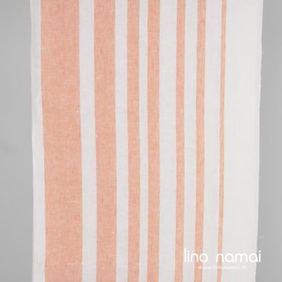 Lininis audinys rankšluostinis rusvomis juostomis