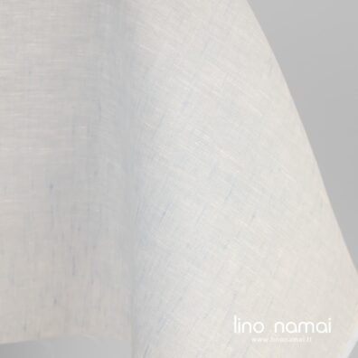 Lininis audinys baltai melsvas melanžinis tinka drabužiams ir namų tekstilei siūti