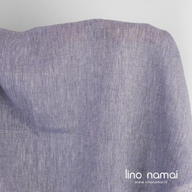 Lininis audinys juodai violetinis melanžinis