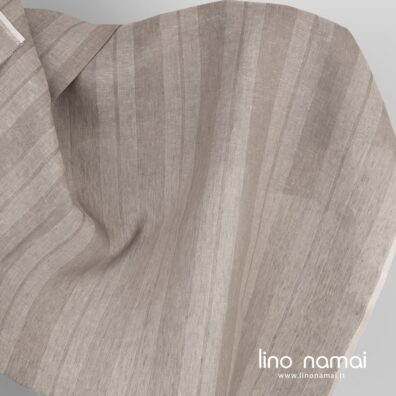 Lino audinys rusvais dryžiais