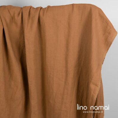 Lininis audinys molio spalvos skalbtas