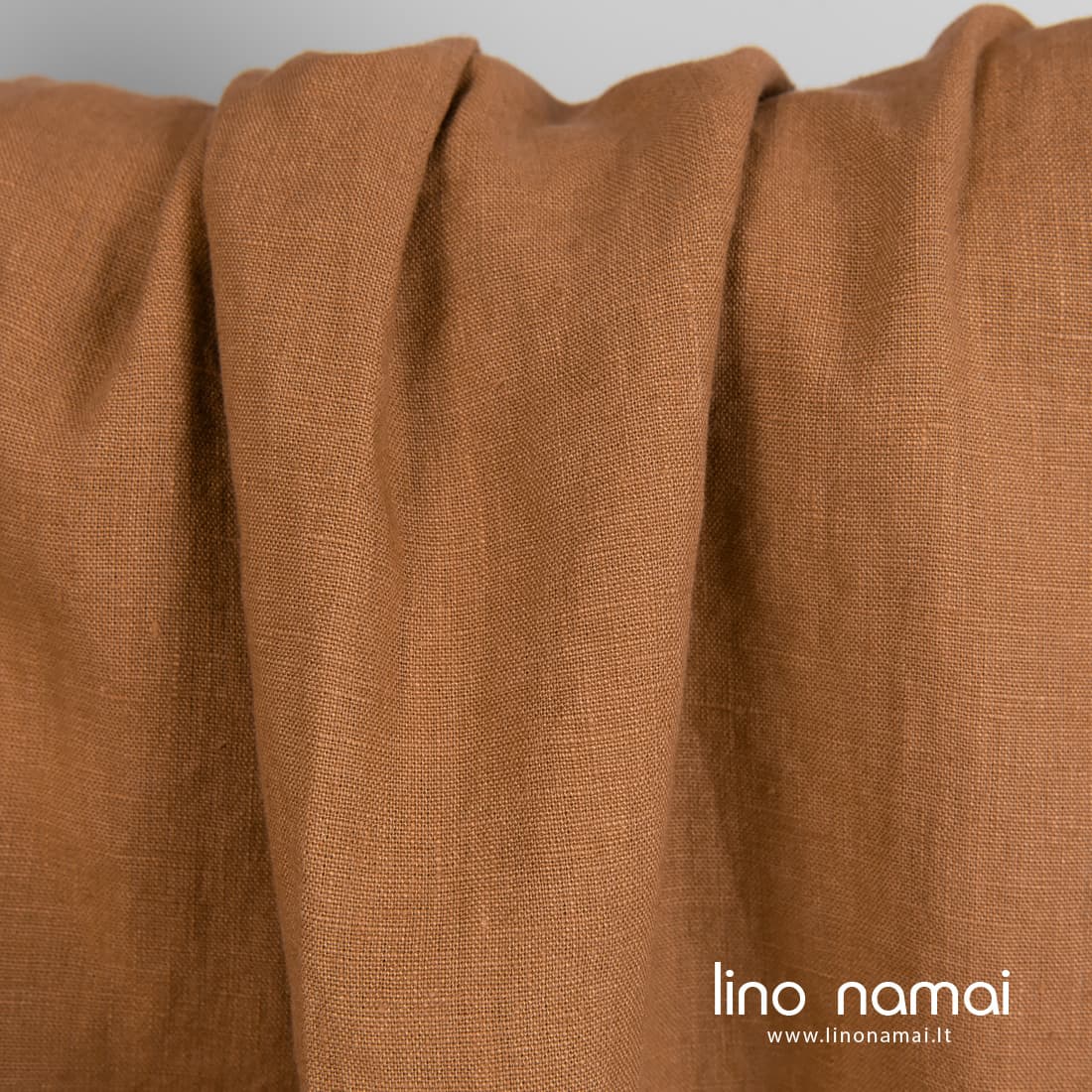 Lininis audinys molio spalvos skalbtas minkštas švelnus