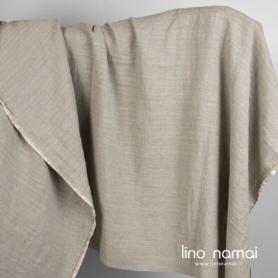 Puslininis audinys gelsvai pilkas skalbtas