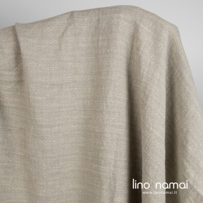 Puslininis audinys gelsvai pilkas skalbtas minkštas švelnus