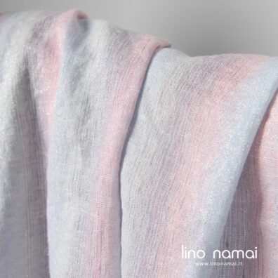 Lininis audinys įvairiaspalvis blizgus skalbtas tinka drabužiams ir namų tekstilei siūti