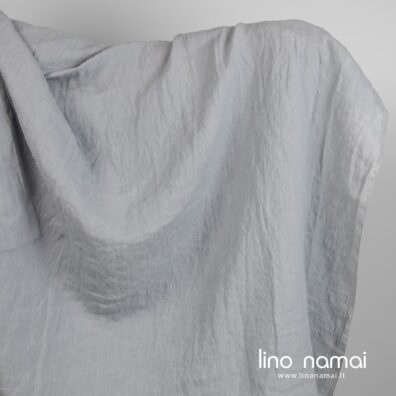 Lininis audinys melsvai pilkas skalbtas