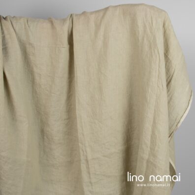 Lininis audinys pilkšvai rusvas skalbtas
