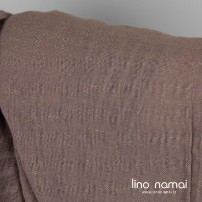 Lino - medvilnės audinys iš violetinių ir pilkšvai rusvų verpalų
