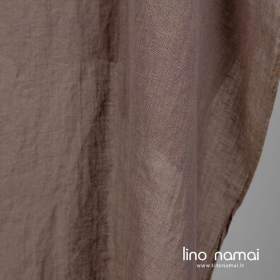 Lino - medvilnės audinys melanžinis, pilkšvai violetinis