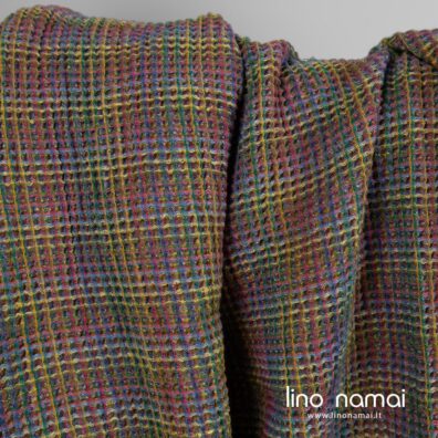 Puslininis audinys margas vaflinis skalbtas minkštas švelnus