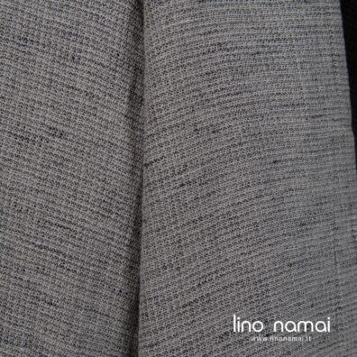 Puslininis platus audinys rusvas skalbtas tinka drabužiams ir namų tekstilei siūti