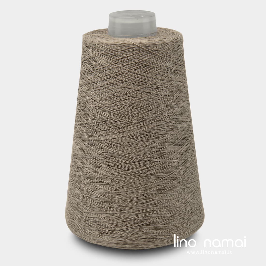Lininiai verpalai tamsiai pilkos lino spalvos