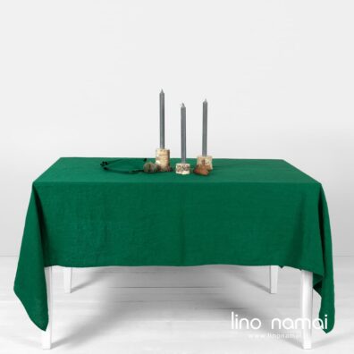 GAMMA žalia lininė staltiesė