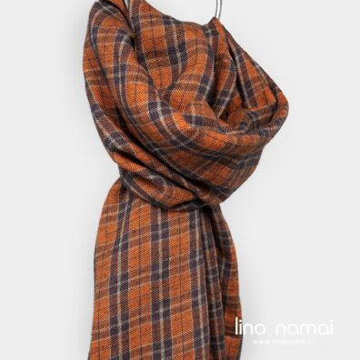 ZOLO lininis oranžinis šalikas