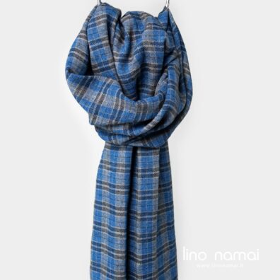 ZOLO lininis mėlynas šalikas