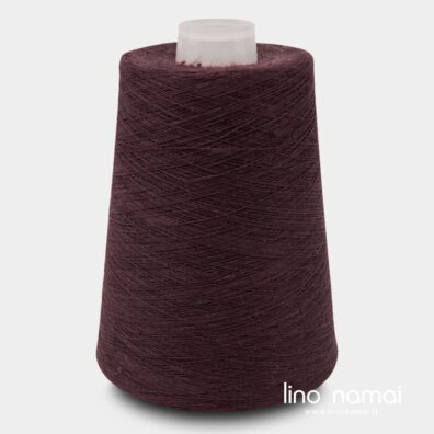 Lininiai verpalai baklažano spalvos mezgimui, nėrimui