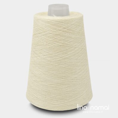 Lininiai verpalai vanilės spalvos mezgimui ir nėrimui