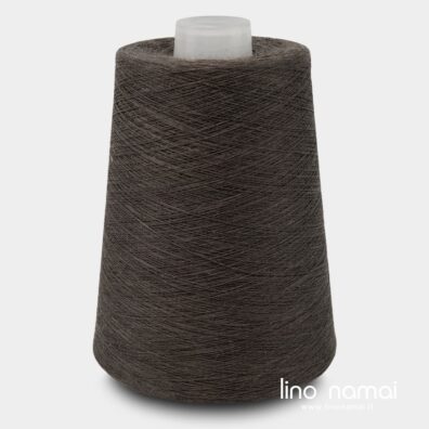 Lininiai verpalai tamsiai rudi mezgimui, nėrimui
