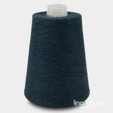 Lininiai verpalai mėlynai juodi mezgimui, nėrimui