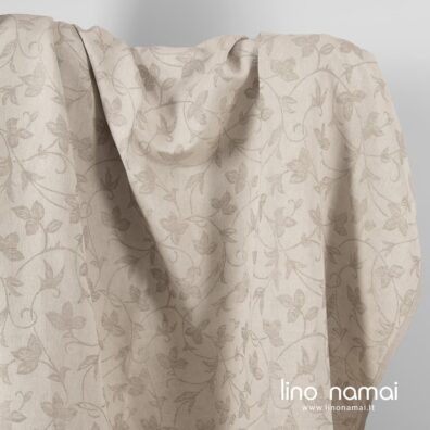 Rusvas puslininis žakardinis audinys