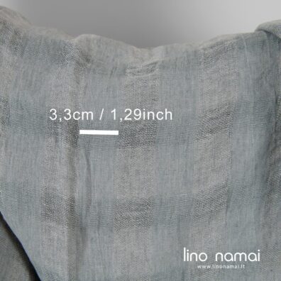 Lininis audinys pilkas permatomas languotas skalbtas tinka lengviems drabužiams ir namų tekstilei siūti