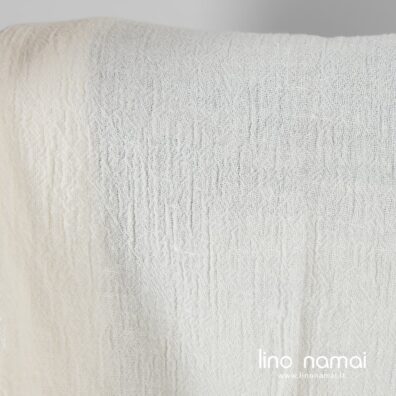 Lininis audinys pieno baltumo skalbtas tinka drabužiams ir namų tekstilei siūti