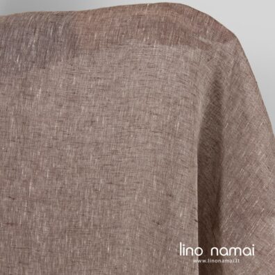 Lininis permatomas audinys gelsvai rudas melanžinis tinka užuolaidoms ir šalikams siūti