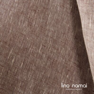 Melanžinis gelsvai rudas 100% lino audinys