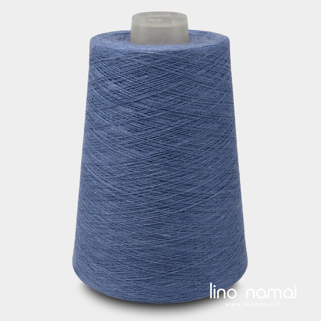 Lininiai verpalai mėlynos žibuoklių spalvos mezgimui, nėrimui