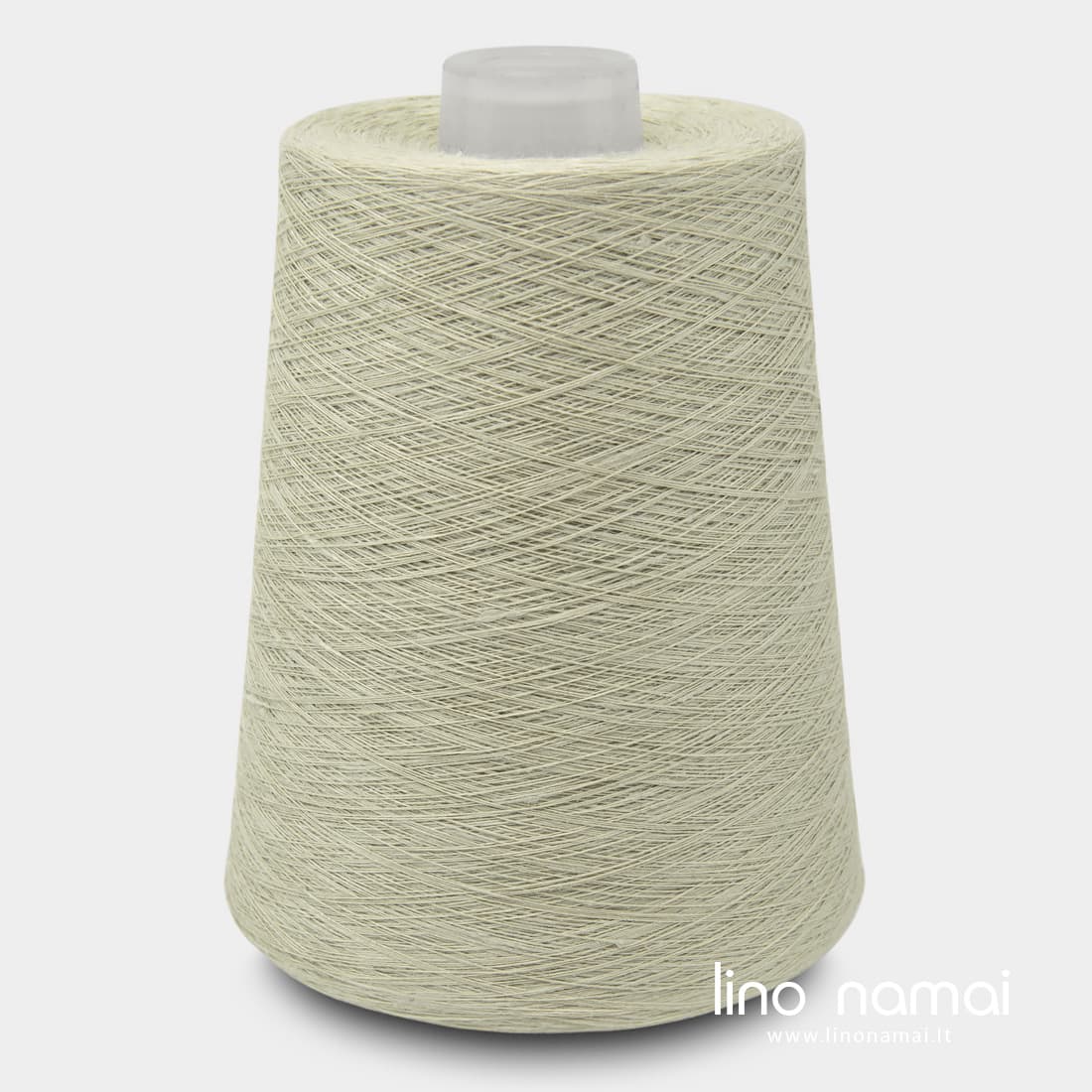 Lininiai verpalai šviesūs pilkšvai žalsvi mezgimui, nėrimui