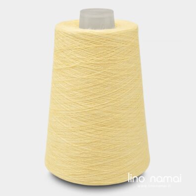 Lininiai verpalai gelsvi mezgimui, nėrimui