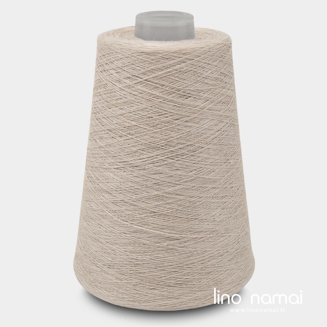 Lininiai verpalai balintos kakavos spalvos mezgimui, nėrimui