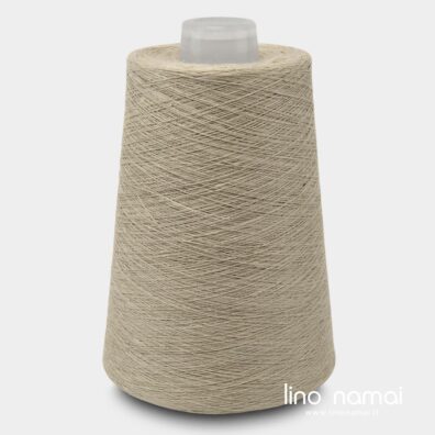 Lininiai verpalai gelsvai rusvi mezgimui, nėrimui