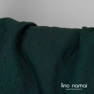 Lininis audinys mėlynai žalias skalbtas minkštas švelnus